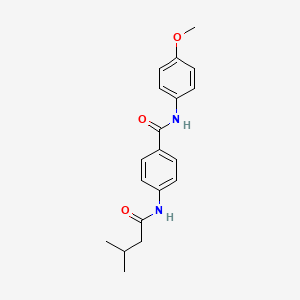 molecular formula C19H22N2O3 B4405594 N-(4-methoxyphenyl)-4-[(3-methylbutanoyl)amino]benzamide 