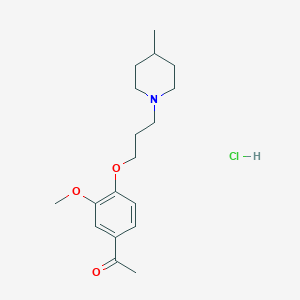 molecular formula C18H28ClNO3 B4405623 1-[3-Methoxy-4-[3-(4-methylpiperidin-1-yl)propoxy]phenyl]ethanone;hydrochloride 