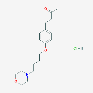 molecular formula C18H28ClNO3 B4405653 4-[4-(4-Morpholin-4-ylbutoxy)phenyl]butan-2-one;hydrochloride 