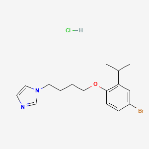 molecular formula C16H22BrClN2O B4405831 1-[4-(4-Bromo-2-propan-2-ylphenoxy)butyl]imidazole;hydrochloride 