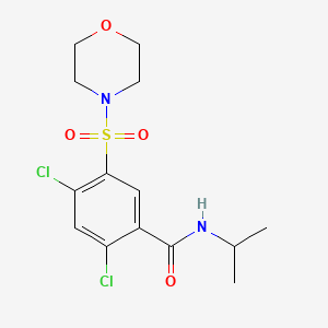 molecular formula C14H18Cl2N2O4S B4405853 2,4-dichloro-N-isopropyl-5-(4-morpholinylsulfonyl)benzamide 