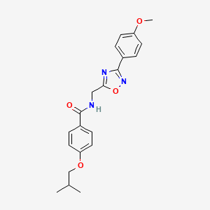 molecular formula C21H23N3O4 B4405900 4-isobutoxy-N-{[3-(4-methoxyphenyl)-1,2,4-oxadiazol-5-yl]methyl}benzamide 