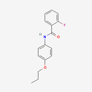 molecular formula C16H16FNO2 B4405927 2-fluoro-N-(4-propoxyphenyl)benzamide 