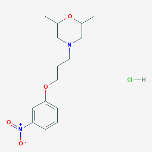 molecular formula C15H23ClN2O4 B4405977 2,6-Dimethyl-4-[3-(3-nitrophenoxy)propyl]morpholine;hydrochloride 