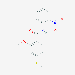 molecular formula C15H14N2O4S B4406002 2-methoxy-4-methylsulfanyl-N-(2-nitrophenyl)benzamide 