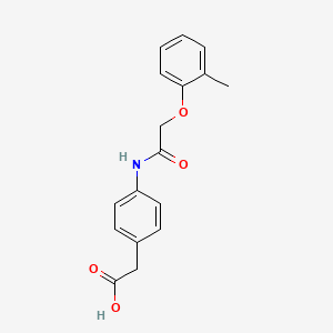 molecular formula C17H17NO4 B4406051 (4-{[(2-methylphenoxy)acetyl]amino}phenyl)acetic acid 