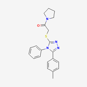 3-(4-methylphenyl)-5-{[2-oxo-2-(1-pyrrolidinyl)ethyl]thio}-4-phenyl-4H-1,2,4-triazole