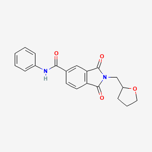 1,3-dioxo-N-phenyl-2-(tetrahydro-2-furanylmethyl)-5-isoindolinecarboxamide