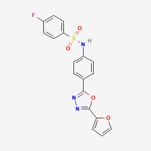 4-fluoro-N-{4-[5-(2-furyl)-1,3,4-oxadiazol-2-yl]phenyl}benzenesulfonamide