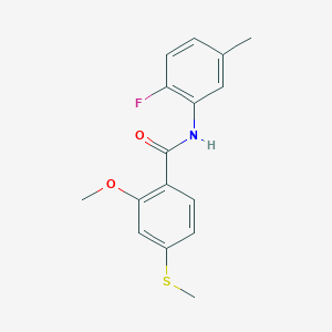 N-(2-fluoro-5-methylphenyl)-2-methoxy-4-(methylthio)benzamide