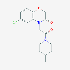 6-chloro-4-[2-(4-methyl-1-piperidinyl)-2-oxoethyl]-2H-1,4-benzoxazin-3(4H)-one