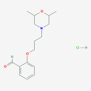 2-[3-(2,6-Dimethylmorpholin-4-yl)propoxy]benzaldehyde;hydrochloride