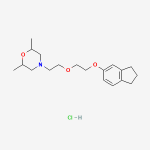 molecular formula C19H30ClNO3 B4406576 4-{2-[2-(2,3-dihydro-1H-inden-5-yloxy)ethoxy]ethyl}-2,6-dimethylmorpholine hydrochloride 