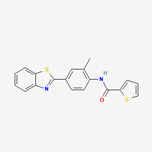 molecular formula C19H14N2OS2 B4406611 N-[4-(1,3-benzothiazol-2-yl)-2-methylphenyl]-2-thiophenecarboxamide 