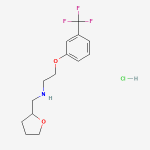 molecular formula C14H19ClF3NO2 B4406655 N-(tetrahydrofuran-2-ylmethyl)-2-[3-(trifluoromethyl)phenoxy]ethanamine hydrochloride 