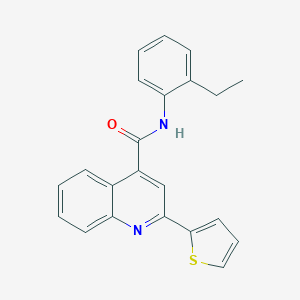 molecular formula C22H18N2OS B440666 N-(2-乙基苯基)-2-(噻吩-2-基)喹啉-4-甲酰胺 CAS No. 389080-46-0