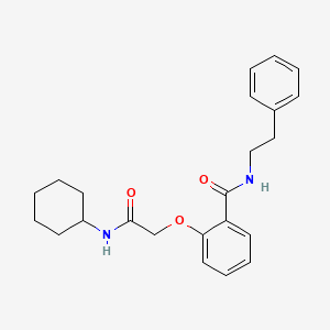 molecular formula C23H28N2O3 B4406749 2-[2-(cyclohexylamino)-2-oxoethoxy]-N-(2-phenylethyl)benzamide 