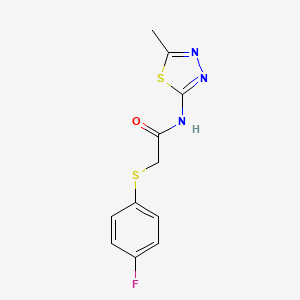 2-[(4-fluorophenyl)thio]-N-(5-methyl-1,3,4-thiadiazol-2-yl)acetamide