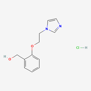 molecular formula C12H15ClN2O2 B4406788 {2-[2-(1H-imidazol-1-yl)ethoxy]phenyl}methanol hydrochloride 