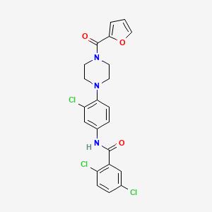 2,5-dichloro-N-{3-chloro-4-[4-(2-furoyl)-1-piperazinyl]phenyl}benzamide