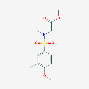 molecular formula C12H17NO5S B4406902 methyl N-[(4-methoxy-3-methylphenyl)sulfonyl]-N-methylglycinate 