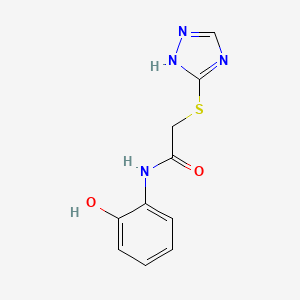 molecular formula C10H10N4O2S B4406933 N-(2-hydroxyphenyl)-2-(4H-1,2,4-triazol-3-ylthio)acetamide 