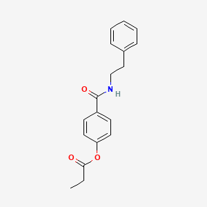 4-{[(2-phenylethyl)amino]carbonyl}phenyl propionate