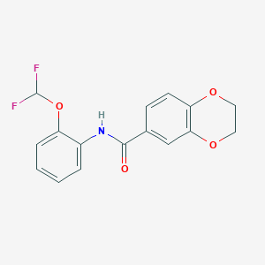 N-[2-(difluoromethoxy)phenyl]-2,3-dihydro-1,4-benzodioxine-6-carboxamide