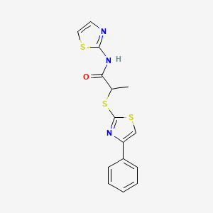 2-[(4-phenyl-1,3-thiazol-2-yl)thio]-N-1,3-thiazol-2-ylpropanamide