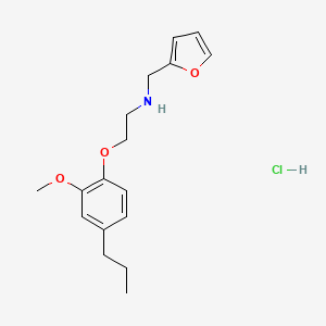 molecular formula C17H24ClNO3 B4406999 N-(2-furylmethyl)-2-(2-methoxy-4-propylphenoxy)ethanamine hydrochloride 