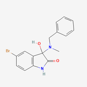 3-[benzyl(methyl)amino]-5-bromo-3-hydroxy-1,3-dihydro-2H-indol-2-one