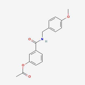 molecular formula C17H17NO4 B4407032 [3-[(4-Methoxyphenyl)methylcarbamoyl]phenyl] acetate 