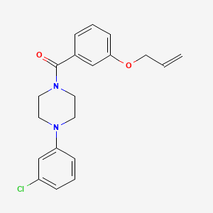 molecular formula C20H21ClN2O2 B4407044 1-[3-(allyloxy)benzoyl]-4-(3-chlorophenyl)piperazine 