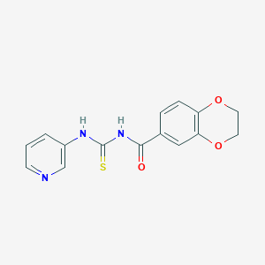 N-[(3-pyridinylamino)carbonothioyl]-2,3-dihydro-1,4-benzodioxine-6-carboxamide