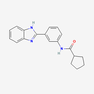 N-[3-(1H-benzimidazol-2-yl)phenyl]cyclopentanecarboxamide