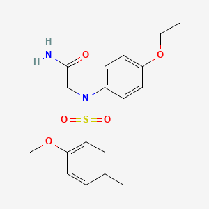 2-[N-(4-ETHOXYPHENYL)2-METHOXY-5-METHYLBENZENESULFONAMIDO]ACETAMIDE