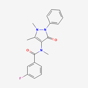 N-(1,5-dimethyl-3-oxo-2-phenyl-2,3-dihydro-1H-pyrazol-4-yl)-3-fluoro-N-methylbenzamide