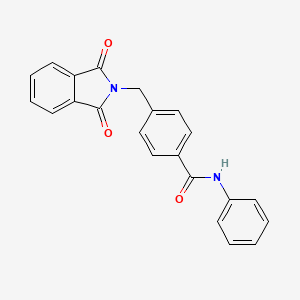 molecular formula C22H16N2O3 B4407165 4-[(1,3-dioxo-1,3-dihydro-2H-isoindol-2-yl)methyl]-N-phenylbenzamide 