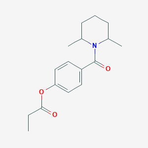 4-[(2,6-dimethyl-1-piperidinyl)carbonyl]phenyl propionate