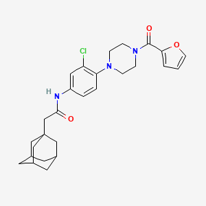 molecular formula C27H32ClN3O3 B4407173 2-(1-adamantyl)-N-{3-chloro-4-[4-(2-furoyl)-1-piperazinyl]phenyl}acetamide 