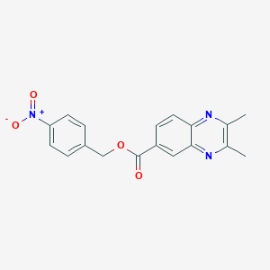 molecular formula C18H15N3O4 B4407175 4-nitrobenzyl 2,3-dimethyl-6-quinoxalinecarboxylate 