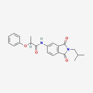 molecular formula C21H22N2O4 B4407201 N-(2-isobutyl-1,3-dioxo-2,3-dihydro-1H-isoindol-5-yl)-2-phenoxypropanamide 