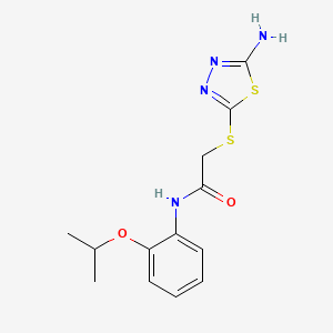 2-[(5-amino-1,3,4-thiadiazol-2-yl)thio]-N-(2-isopropoxyphenyl)acetamide