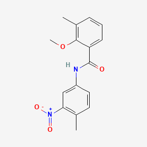 molecular formula C16H16N2O4 B4407230 2-methoxy-3-methyl-N-(4-methyl-3-nitrophenyl)benzamide 