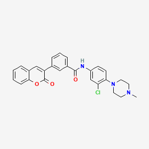 molecular formula C27H24ClN3O3 B4407274 N-[3-chloro-4-(4-methyl-1-piperazinyl)phenyl]-3-(2-oxo-2H-chromen-3-yl)benzamide 