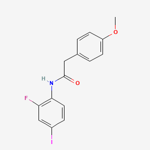 N-(2-fluoro-4-iodophenyl)-2-(4-methoxyphenyl)acetamide