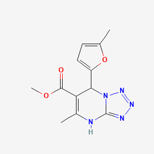 molecular formula C12H13N5O3 B4407295 methyl 5-methyl-7-(5-methyl-2-furyl)-4,7-dihydrotetrazolo[1,5-a]pyrimidine-6-carboxylate 