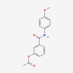 molecular formula C16H15NO4 B4407301 3-{[(4-methoxyphenyl)amino]carbonyl}phenyl acetate 