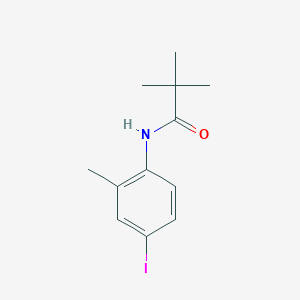 molecular formula C12H16INO B4407305 N-(4-iodo-2-methylphenyl)-2,2-dimethylpropanamide 