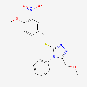 3-(methoxymethyl)-5-[(4-methoxy-3-nitrobenzyl)thio]-4-phenyl-4H-1,2,4-triazole